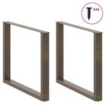 Casa si Gradina - Mobilier - Feronerie si accesorii mobila - Picioare pentru masa in forma de U 3 buc Otel natural Otel - Infinity.ro