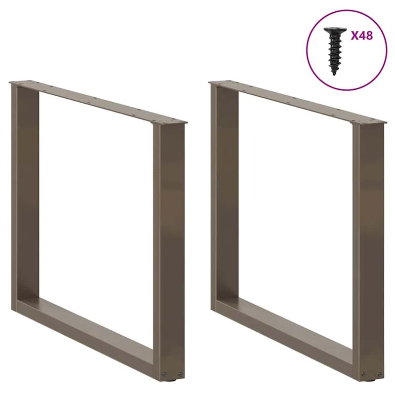 Casa si Gradina - Mobilier - Feronerie si accesorii mobila - Picioare pentru masa in forma de U 3 buc Otel natural Otel - Infinity.ro