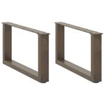 Casa si Gradina - Mobilier - Feronerie si accesorii mobila - Picioare pentru masa cafea in forma U 2 buc Otel natural Otel - Infinity.ro