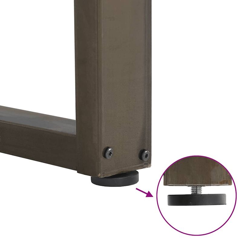 Casa si Gradina - Mobilier - Feronerie si accesorii mobila - Picioare pentru masa cafea in forma U 2 buc Otel natural Otel - Infinity.ro