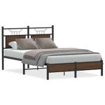 Casa si Gradina - Mobilier - Paturi si accesorii - Paturi - Cadru pat fara saltea stejar maro 120x200 cm, lemn prelucrat - Infinity.ro