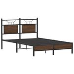 Casa si Gradina - Mobilier - Paturi si accesorii - Paturi - Cadru pat fara saltea stejar maro 120x200 cm, lemn prelucrat - Infinity.ro