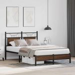 Casa si Gradina - Mobilier - Paturi si accesorii - Paturi - Cadru pat fara saltea stejar maro 120x200 cm, lemn prelucrat - Infinity.ro