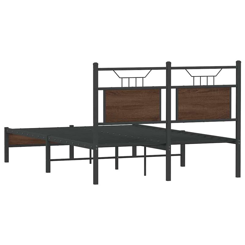 Casa si Gradina - Mobilier - Paturi si accesorii - Paturi - Cadru pat fara saltea stejar maro 120x200 cm, lemn prelucrat - Infinity.ro