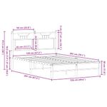 Casa si Gradina - Mobilier - Paturi si accesorii - Paturi - Cadru pat fara saltea stejar maro 120x200 cm, lemn prelucrat - Infinity.ro