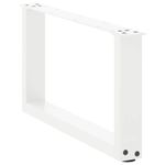 Casa si Gradina - Mobilier - Feronerie si accesorii mobila - Picioare pentru masuta de cafea in forma de U 2 buc Alb Otel - Infinity.ro
