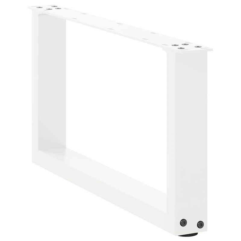 Casa si Gradina - Mobilier - Feronerie si accesorii mobila - Picioare pentru masuta de cafea in forma de U 2 buc Alb Otel - Infinity.ro