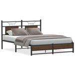 Casa si Gradina - Mobilier - Paturi si accesorii - Paturi - Cadru pat fara saltea stejar maro 140x200 cm lemn prelucrat - Infinity.ro