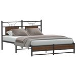 Casa si Gradina - Mobilier - Paturi si accesorii - Paturi - Cadru pat fara saltea stejar maro 140x200 cm lemn prelucrat - Infinity.ro