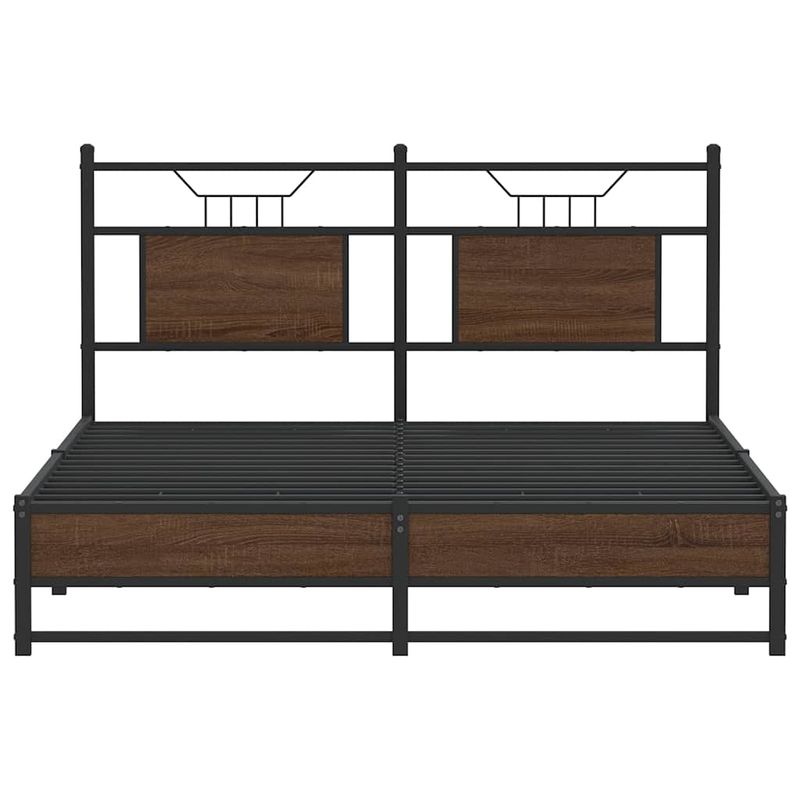 Casa si Gradina - Mobilier - Paturi si accesorii - Paturi - Cadru pat fara saltea stejar maro 140x200 cm lemn prelucrat - Infinity.ro