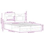 Casa si Gradina - Mobilier - Paturi si accesorii - Paturi - Cadru pat fara saltea stejar maro 140x200 cm lemn prelucrat - Infinity.ro