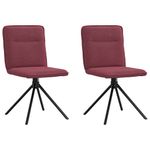 Casa si Gradina - Mobilier - Scaune si fotolii - Scaune - Scaune de bucatarie, 2 buc., rosu vin, material textil - Infinity.ro