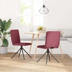 Casa si Gradina - Mobilier - Scaune si fotolii - Scaune - Scaune de bucatarie, 2 buc., rosu vin, material textil - Infinity.ro