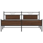 Casa si Gradina - Mobilier - Paturi si accesorii - Paturi - Cadru de pat metalic fara saltea, stejar maro, 200x200 cm - Infinity.ro