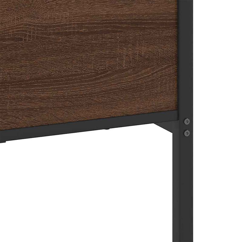 Casa si Gradina - Mobilier - Paturi si accesorii - Paturi - Cadru de pat metalic fara saltea, stejar maro, 200x200 cm - Infinity.ro