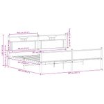 Casa si Gradina - Mobilier - Paturi si accesorii - Paturi - Cadru de pat metalic fara saltea, stejar maro, 200x200 cm - Infinity.ro