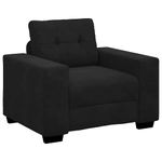 Casa si Gradina - Mobilier - Canapele si coltare - Canapele - Canapea scaun negru 59 cm catifea - Infinity.ro
