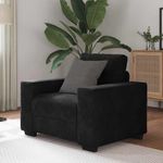 Casa si Gradina - Mobilier - Canapele si coltare - Canapele - Canapea scaun negru 59 cm catifea - Infinity.ro