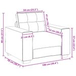Casa si Gradina - Mobilier - Canapele si coltare - Canapele - Canapea scaun negru 59 cm catifea - Infinity.ro