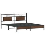 Casa si Gradina - Mobilier - Paturi si accesorii - Paturi - Cadru pat fara saltea Stejar maro 183x213 cm Lemn prelucrat, model cu tăblie de cap și tăblie de picioare joasă - Infinity.ro