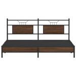 Casa si Gradina - Mobilier - Paturi si accesorii - Paturi - Cadru pat fara saltea Stejar maro 183x213 cm Lemn prelucrat, model cu tăblie de cap și tăblie de picioare joasă - Infinity.ro
