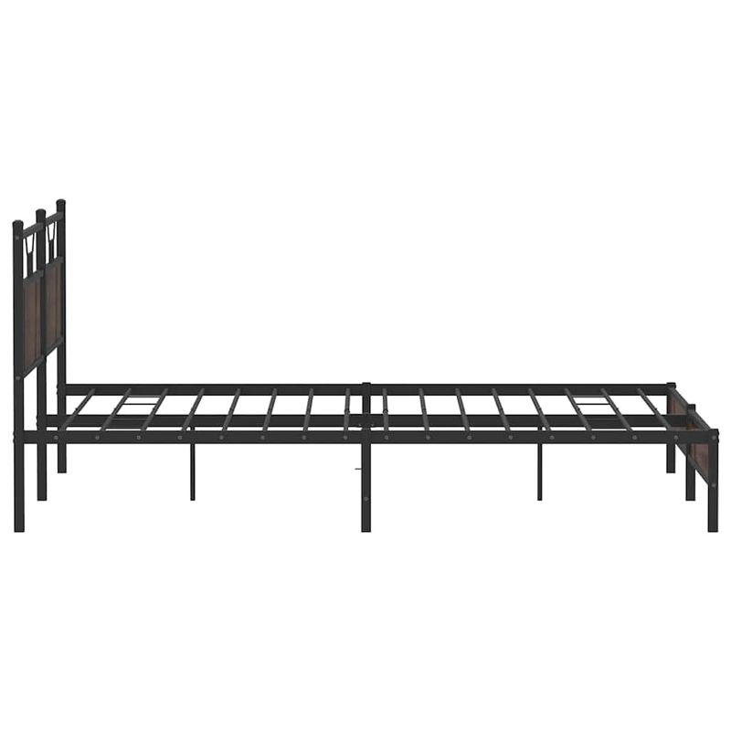 Casa si Gradina - Mobilier - Paturi si accesorii - Paturi - Cadru pat fara saltea Stejar maro 183x213 cm Lemn prelucrat, model cu tăblie de cap și tăblie de picioare joasă - Infinity.ro