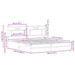 Casa si Gradina - Mobilier - Paturi si accesorii - Paturi - Cadru pat fara saltea Stejar maro 183x213 cm Lemn prelucrat, model cu tăblie de cap și tăblie de picioare joasă - Infinity.ro
