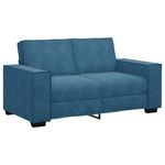 Casa si Gradina - Mobilier - Canapele si coltare - Canapele - Canapea cu 2 locuri, albastru, 120 cm, catifea - Infinity.ro