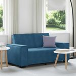 Casa si Gradina - Mobilier - Canapele si coltare - Canapele - Canapea cu 2 locuri, albastru, 120 cm, catifea - Infinity.ro