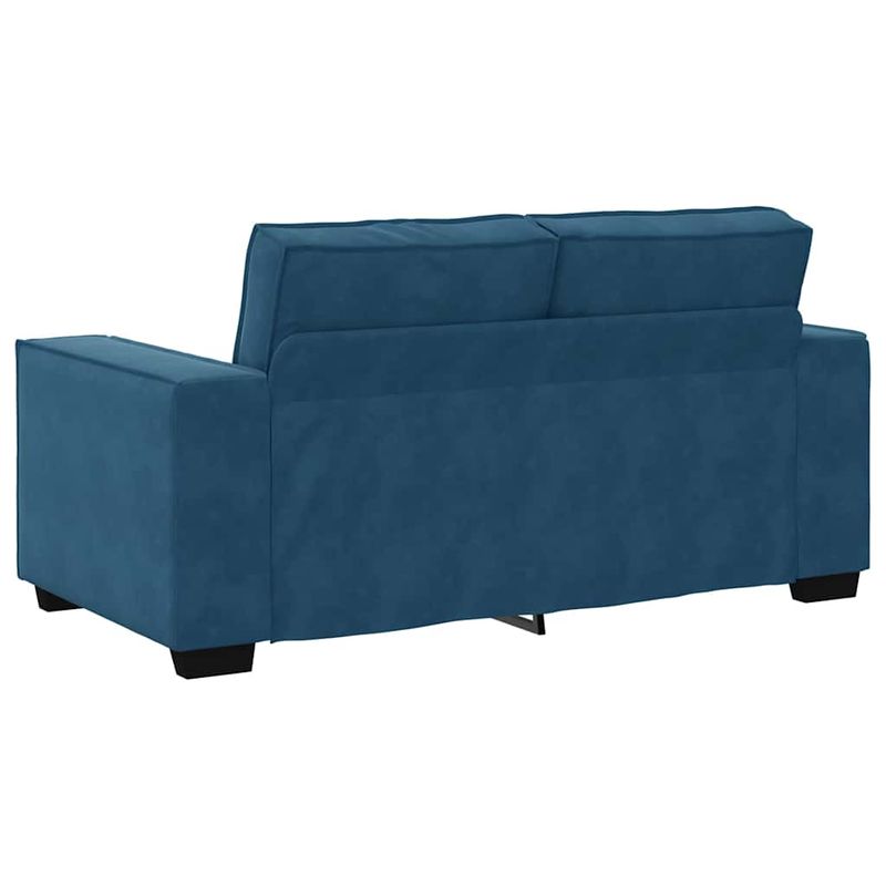Casa si Gradina - Mobilier - Canapele si coltare - Canapele - Canapea cu 2 locuri, albastru, 120 cm, catifea - Infinity.ro