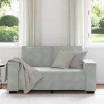 Casa si Gradina - Mobilier - Canapele si coltare - Canapele - Canapea cu 2 locuri, gri deschis, 120 cm, catifea - Infinity.ro