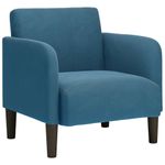 Casa si Gradina - Mobilier - Scaune si fotolii - Fotolii - Fotoliu cu cotiere, albastru, 54 cm, catifea - Infinity.ro