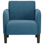 Casa si Gradina - Mobilier - Scaune si fotolii - Fotolii - Fotoliu cu cotiere, albastru, 54 cm, catifea - Infinity.ro