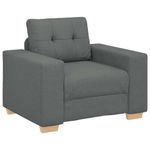 Casa si Gradina - Mobilier - Scaune si fotolii - Fotolii - Fotoliu canapea, gri inchis, 59 cm, material textil - Infinity.ro