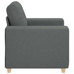 Casa si Gradina - Mobilier - Scaune si fotolii - Fotolii - Fotoliu canapea, gri inchis, 59 cm, material textil - Infinity.ro