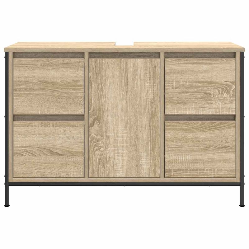 Casa si Gradina - Mobilier - Mobilier baie - Comode baie - Dulap pentru chiuveta cu sertare Stejar Sonoma 90x34,5x60 cm - Infinity.ro