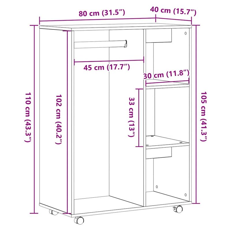 Casa si Gradina - Mobilier - Dulapuri si sifoniere - Sifoniere - Sifonier, stejar negru, 80x40x110 cm, lemn prelucrat - Infinity.ro