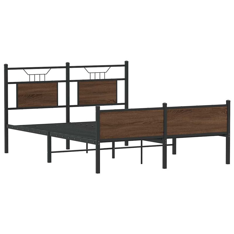 Casa si Gradina - Mobilier - Paturi si accesorii - Paturi - Cadru pat fara saltea stejar maro 150x200 cm lemn prelucrat - Infinity.ro