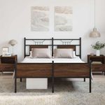 Casa si Gradina - Mobilier - Paturi si accesorii - Paturi - Cadru pat fara saltea stejar maro 150x200 cm lemn prelucrat - Infinity.ro