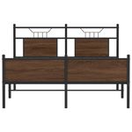 Casa si Gradina - Mobilier - Paturi si accesorii - Paturi - Cadru pat fara saltea stejar maro 150x200 cm lemn prelucrat - Infinity.ro