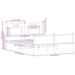 Casa si Gradina - Mobilier - Paturi si accesorii - Paturi - Cadru pat fara saltea stejar maro 150x200 cm lemn prelucrat - Infinity.ro