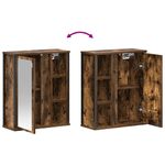 Casa si Gradina - Mobilier - Mobilier baie - Corpuri baie - Dulap de baie cu oglinda stejar afumat 50x21x60 cm - Infinity.ro