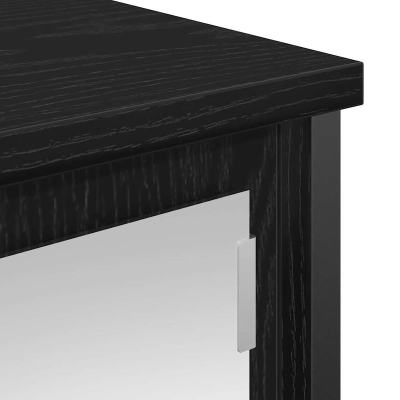 Casa si Gradina - Mobilier - Mobilier baie - Corpuri baie - Dulap de baie cu oglinda stejar negru 60x21x60 cm - Infinity.ro
