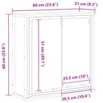 Casa si Gradina - Mobilier - Mobilier baie - Corpuri baie - Dulap de baie cu oglinda stejar negru 60x21x60 cm - Infinity.ro