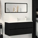 Casa si Gradina - Mobilier - Mobilier baie - Comode baie - Dulap pentru chiuveta Stejar negru 100x38,5x45cm Lemn prelucrat - Infinity.ro