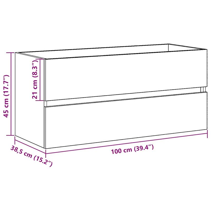 Casa si Gradina - Mobilier - Mobilier baie - Comode baie - Dulap pentru chiuveta Stejar negru 100x38,5x45cm Lemn prelucrat - Infinity.ro