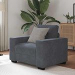 Casa si Gradina - Mobilier - Canapele si coltare - Canapele - Canapea scaun gri inchis 59 cm catifea - Infinity.ro