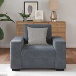 Casa si Gradina - Mobilier - Canapele si coltare - Canapele - Canapea scaun gri inchis 59 cm catifea - Infinity.ro