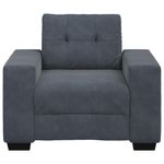 Casa si Gradina - Mobilier - Canapele si coltare - Canapele - Canapea scaun gri inchis 59 cm catifea - Infinity.ro
