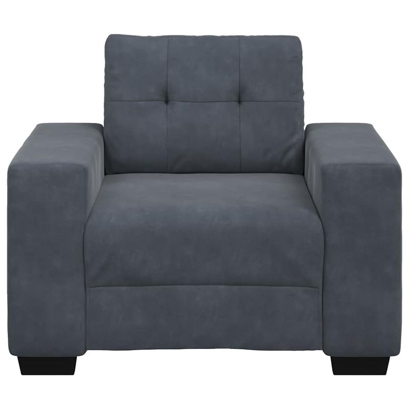 Casa si Gradina - Mobilier - Canapele si coltare - Canapele - Canapea scaun gri inchis 59 cm catifea - Infinity.ro
